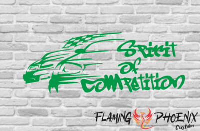 SPIRIT OF COMPETITION CARS CUSTOM CAR VINYL STICKER DECAL