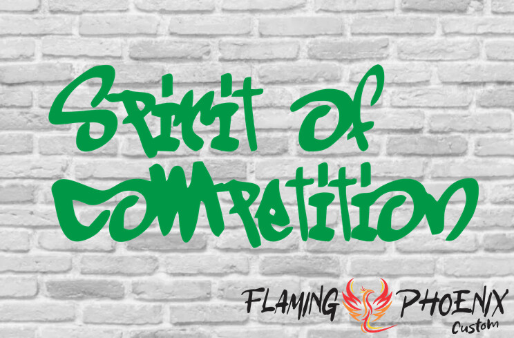 SPIRIT OF COMPETITION CUSTOM CAR VINYL STICKER DECAL
