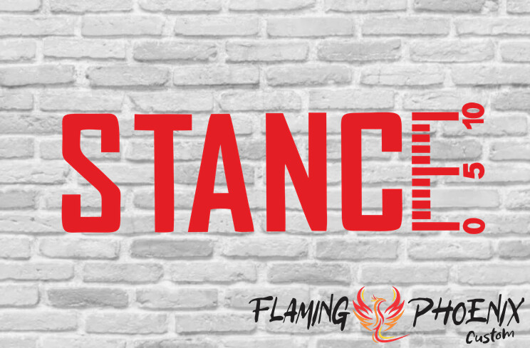 STANCE MEASURES CUSTOM CAR VINYL STICKER DECAL