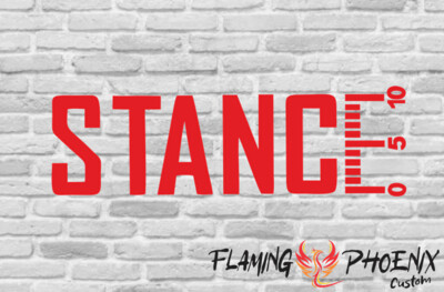 STANCE MEASURES CUSTOM CAR VINYL STICKER DECAL