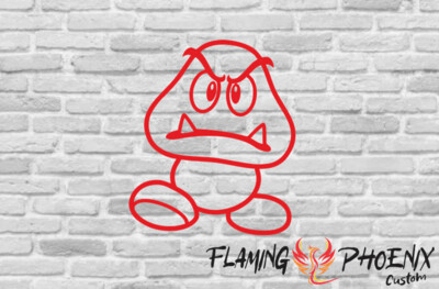 GOOMBA SUPERMARIO CUSTOM CAR VINYL STICKER DECAL