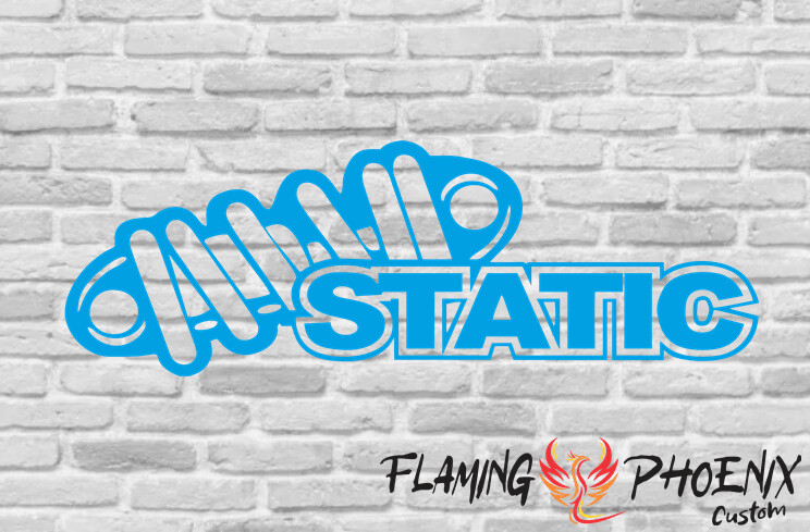STATIC SHOCK ABSORBER CUSTOM CAR VINYL STICKER DECAL