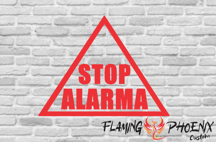 STOP ALARMA CUSTOM CAR VINYL STICKER DECAL