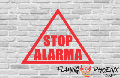 STOP ALARMA CUSTOM CAR VINYL STICKER DECAL