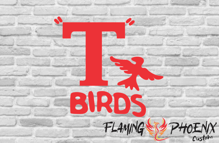 T BIRDS CUSTOM CAR VINYL STICKER DECAL