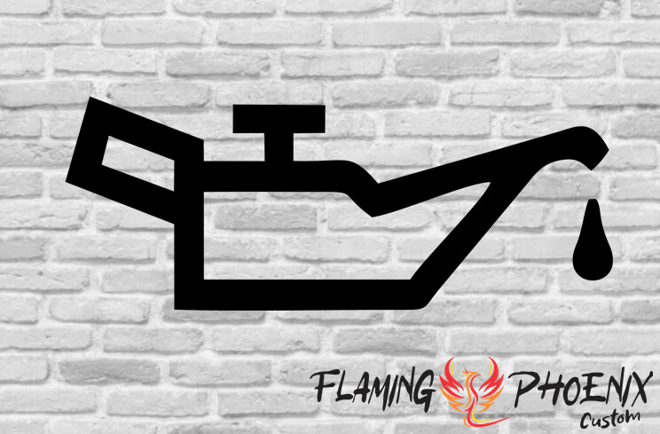 OIL CUSTOM CAR VINYL STICKER DECAL