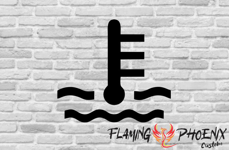 WATER TEMPERATURE CUSTOM CAR VINYL STICKER DECAL