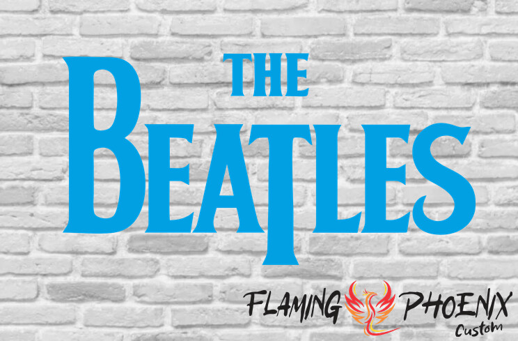 THE BEATLES CUSTOM CAR VINYL STICKER DECAL