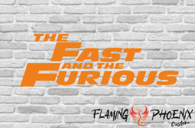 THE FAST AND THE FURIOUS CUSTOM CAR VINYL STICKER DECAL