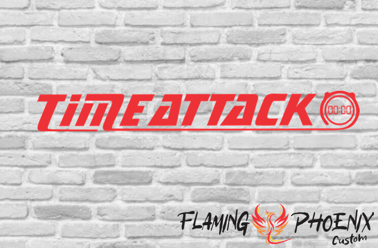 TIME ATTACK CUSTOM CAR VINYL STICKER DECAL