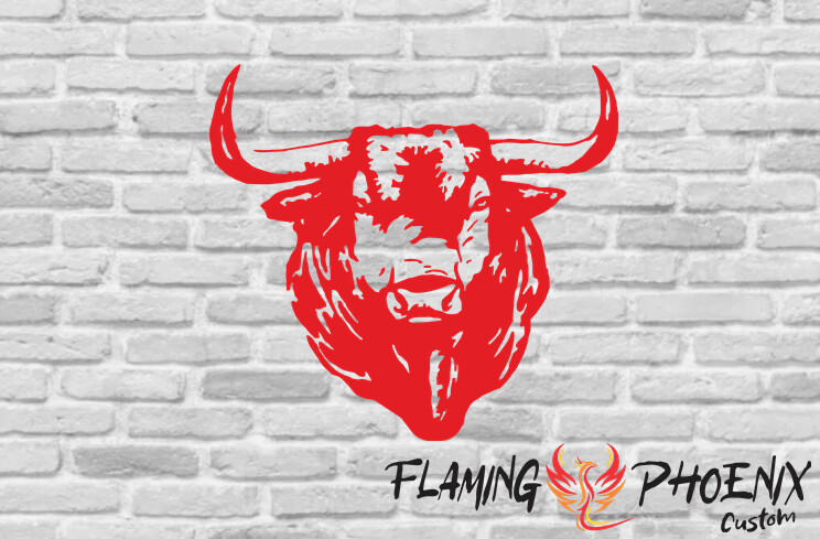 BULL HEAD CUSTOM CAR VINYL STICKER DECAL
