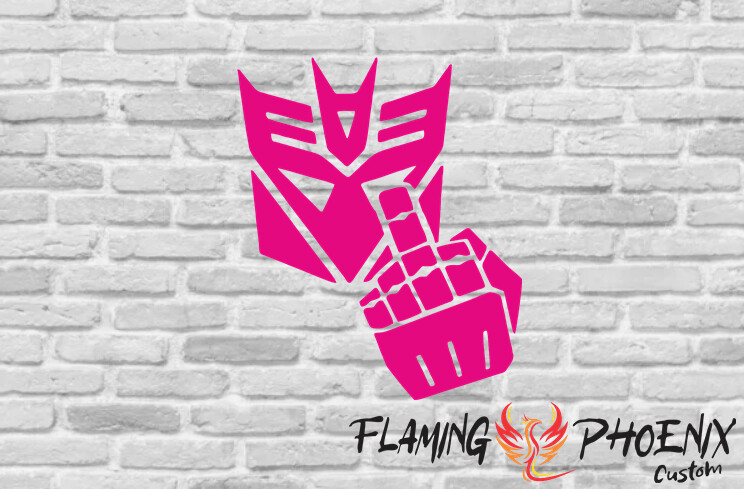 TRANSFORMERS F*CK CUSTOM CAR VINYL STICKER DECAL