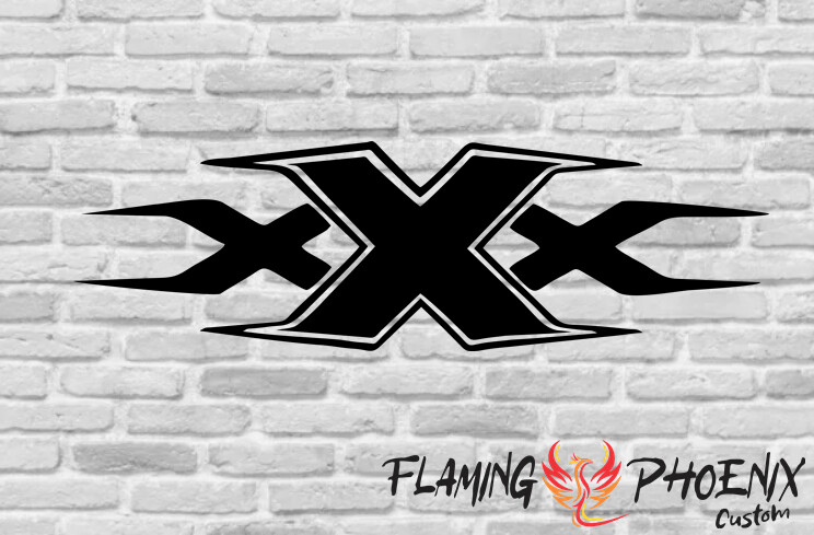XXX CUSTOM CAR VINYL STICKER DECAL