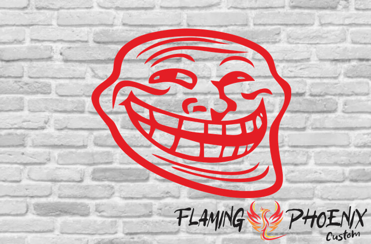 TROLL CUSTOM CAR VINYL STICKER DECAL