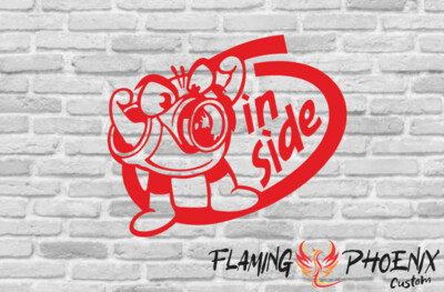 TURBO INSIDE STRONG CUSTOM CAR VINYL STICKER DECAL