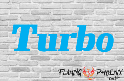 TURBO MODEL 2 CUSTOM CAR VINYL STICKER DECAL