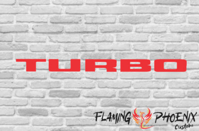TURBO MODEL 3 CUSTOM CAR VINYL STICKER DECAL
