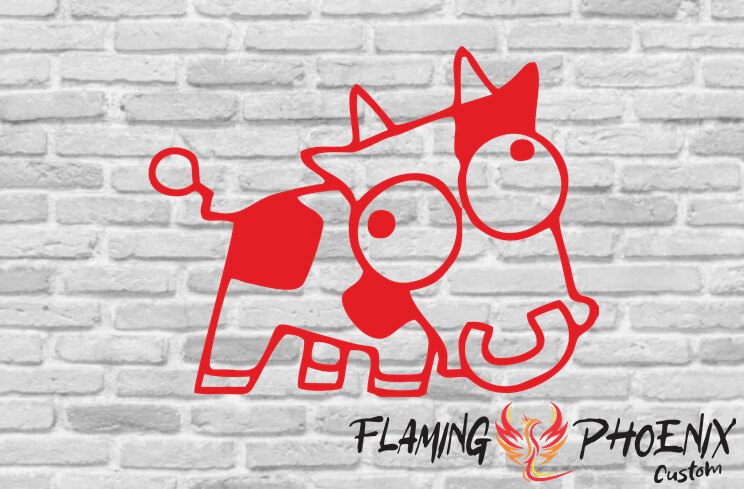 CRAZY COW CUSTOM CAR VINYL STICKER DECAL