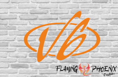 V6 CUSTOM CAR VINYL STICKER DECAL