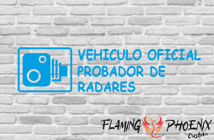 VEHICULO OFICIAL PROBADOR DE RADARES CUSTOM CAR VINYL STICKER DECAL