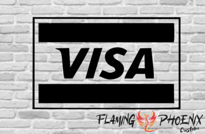 VISA LOGO CUSTOM CAR VINYL STICKER DECAL