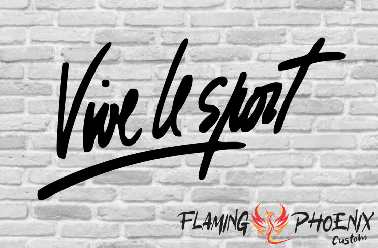 VIVE LE SPORT CUSTOM CAR VINYL STICKER DECAL