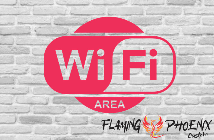 WIFI AREA CUSTOM CAR VINYL STICKER DECAL