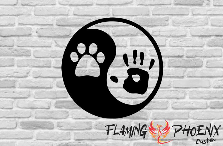 YING YANG CUSTOM CAR VINYL STICKER DECAL