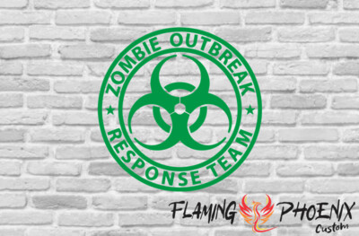 ZOMBIE OUTBREAK RESPONSE TEAM CUSTOM CAR VINYL STICKER DECAL