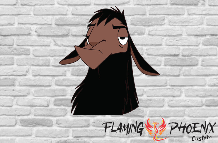 EMPEROR LLAMA FACE CUSTOM CAR VINYL STICKER DECAL