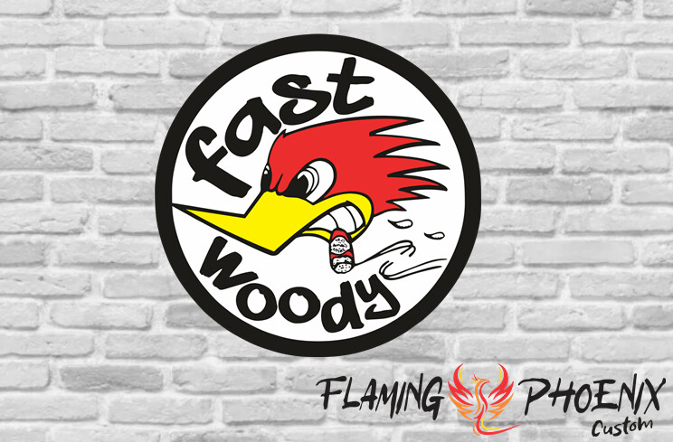FAST WOODY CUSTOM CAR VINYL STICKER DECAL