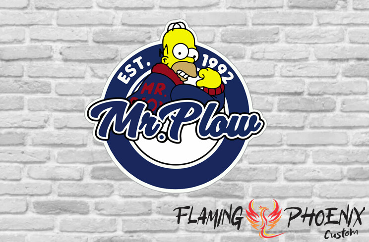 MR PLOW CUSTOM CAR VINYL STICKER DECAL