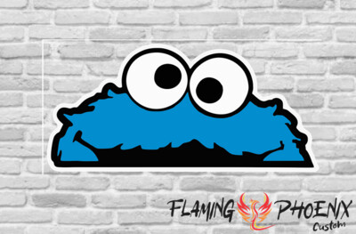 COOKIE MONSTER CUSTOM CAR VINYL STICKER DECAL