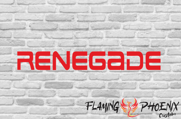 RENEGADE CUSTOM CAR VINYL STICKER DECAL