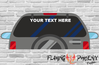 BACK CUSTOM STICKER CUSTOM CAR VINYL STICKER DECAL