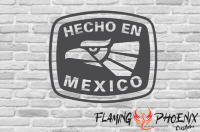 HECHO EN MEXICO CUSTOM CAR VINYL STICKER DECAL