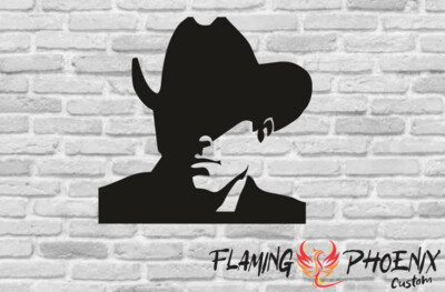 COWBOY SILHOUETTE CUSTOM CAR VINYL STICKER DECAL