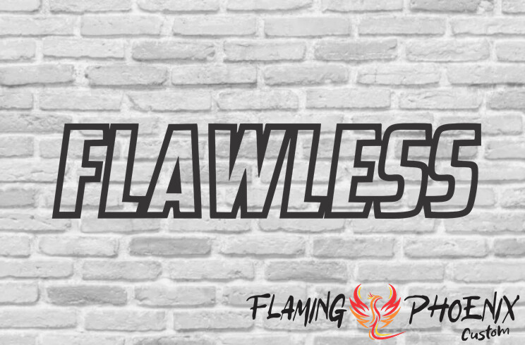 FLAWLESS OUTLINE CUSTOM CAR VINYL STICKER DECAL