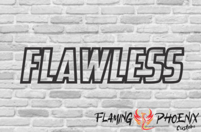 FLAWLESS OUTLINE CUSTOM CAR VINYL STICKER DECAL