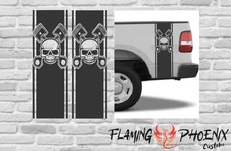 PISTON SKULL BACK SIDE STRIPES