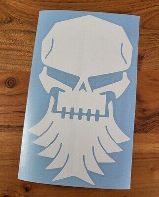 BEARDED SKULL CUSTOM CAR VINYL STICKER DECAL