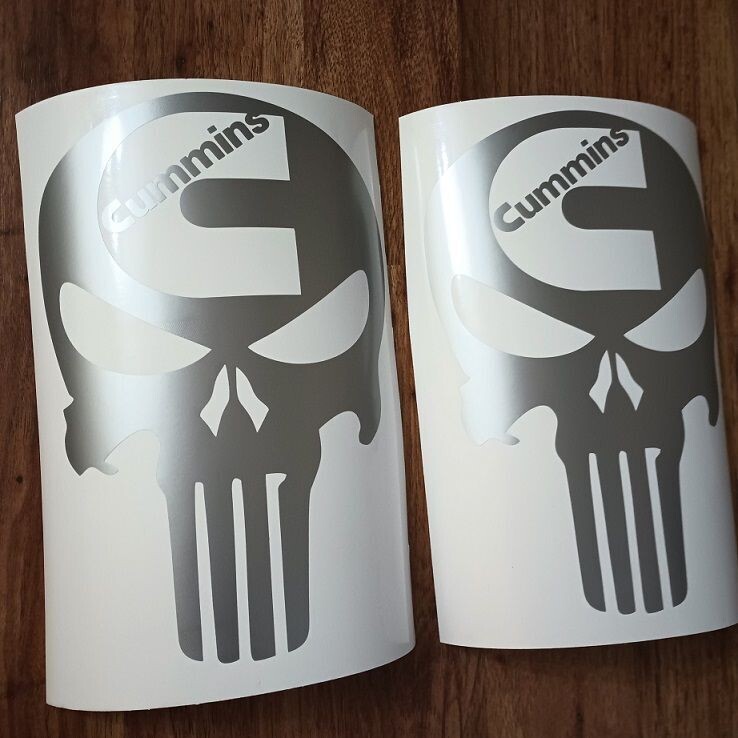 CUMMINS SKULL CUSTOM CAR VINYL STICKER DECAL