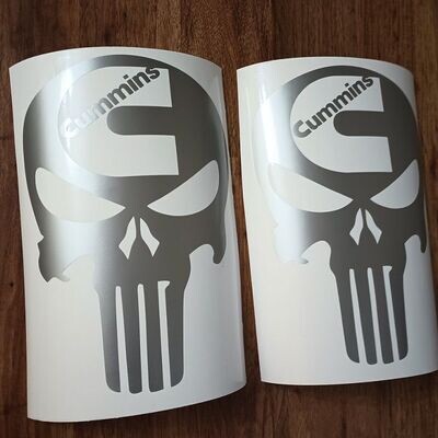 CUMMINS SKULL CUSTOM CAR VINYL STICKER DECAL