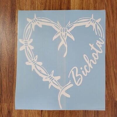 BICHOTA HEART CUSTOM CAR VINYL STICKER DECAL