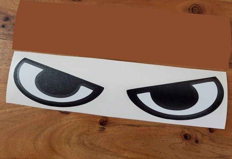 ANGRY EYES CUSTOM CAR VINYL STICKER DECAL