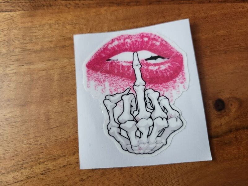 LIPS WITH BONE HAND