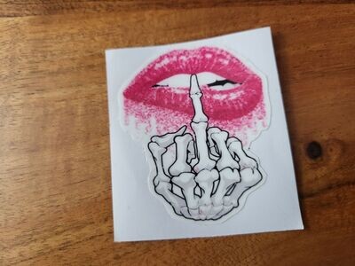 LIPS WITH BONE HAND