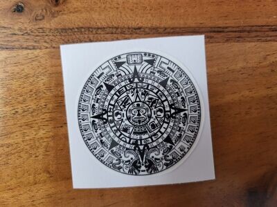 AZTEC CALENDAR CUSTOM CAR VINYL STICKER DECAL