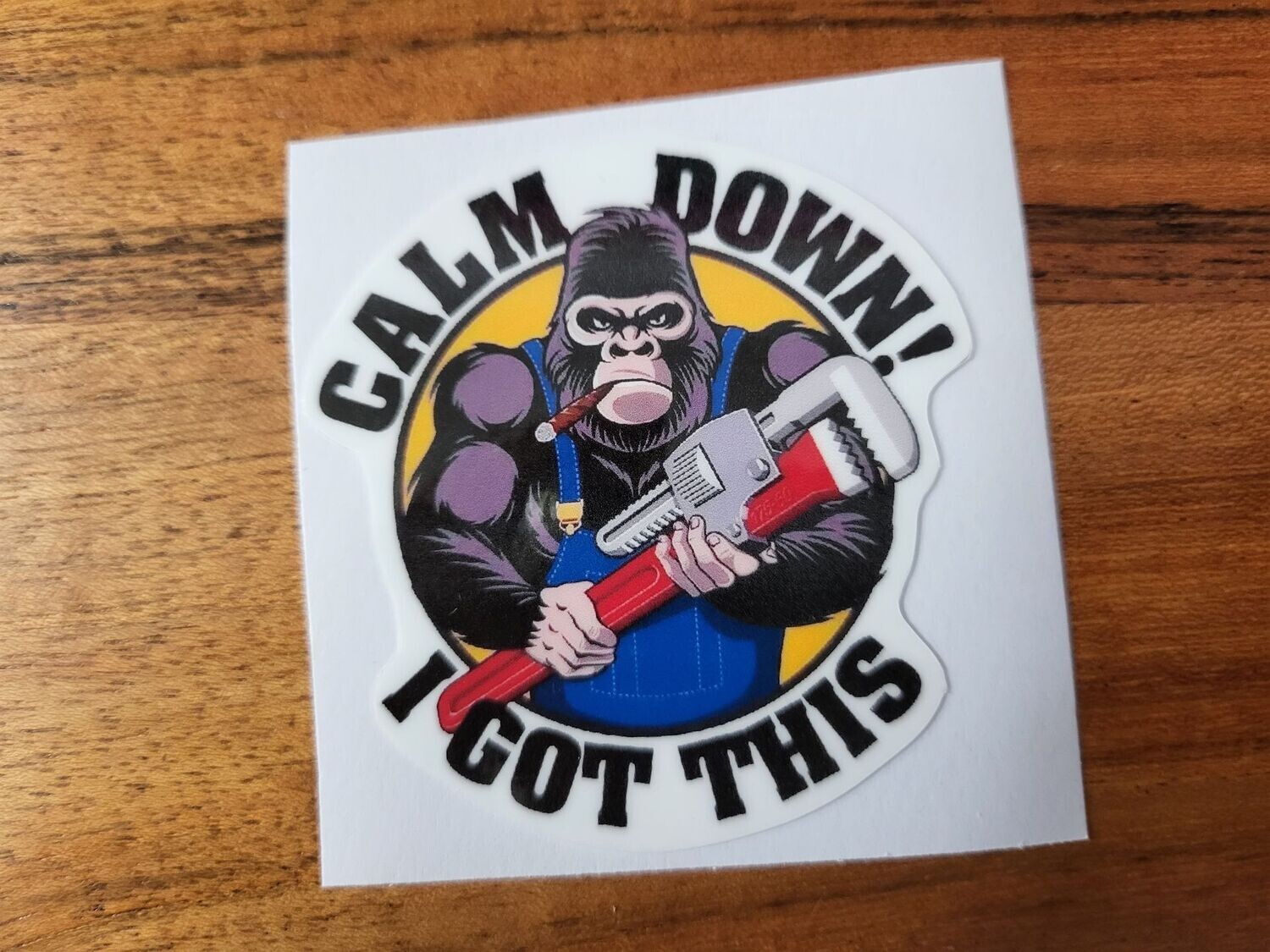 CALM DOWN I GOT THIS CUSTOM CAR VINYL STICKER DECAL