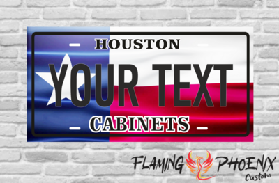 TEXAS FLAG PLATE